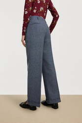 noa pant--checks blue