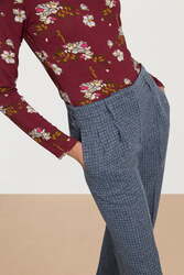 noa pant--checks blue