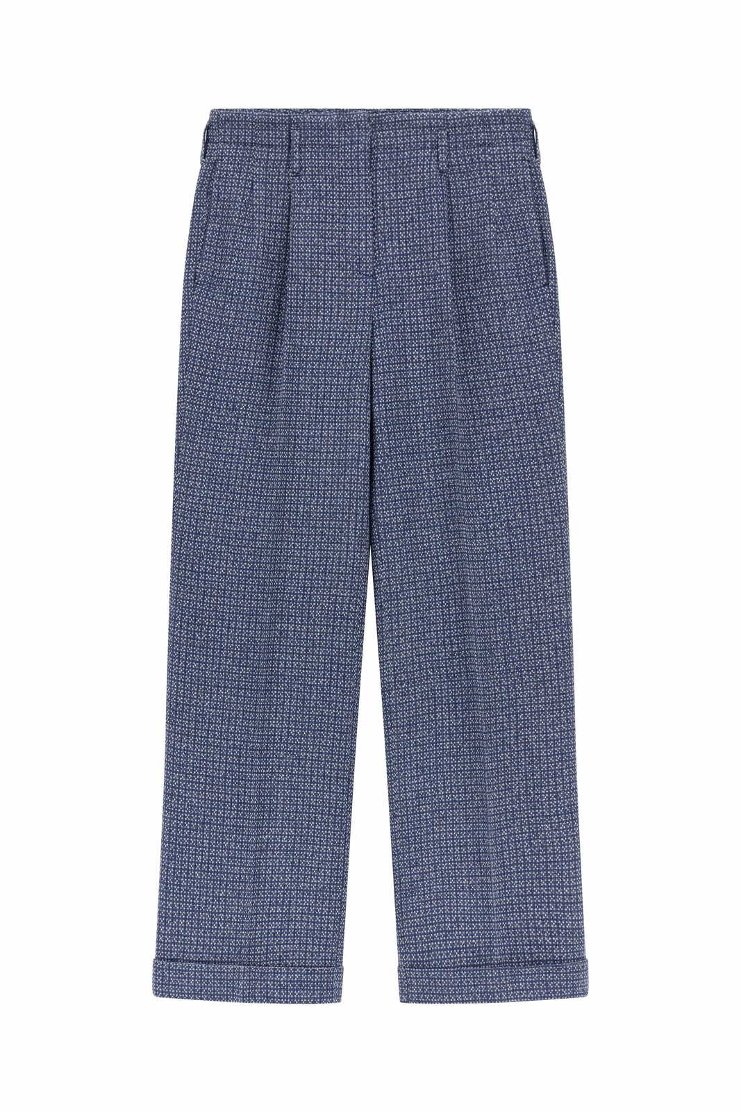 noa pant--checks blue