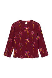marina shirt--black iris dark ruby