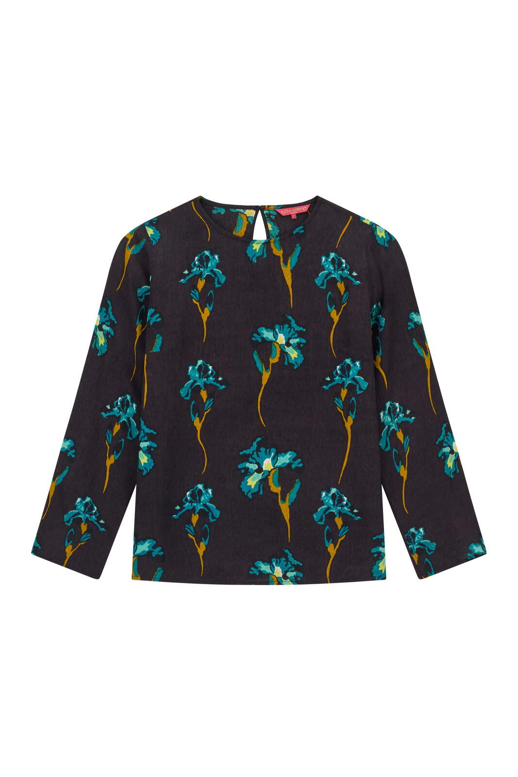 marina shirt--black iris coffee