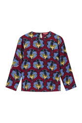 camicia marina--crepe kaori dark ruby red