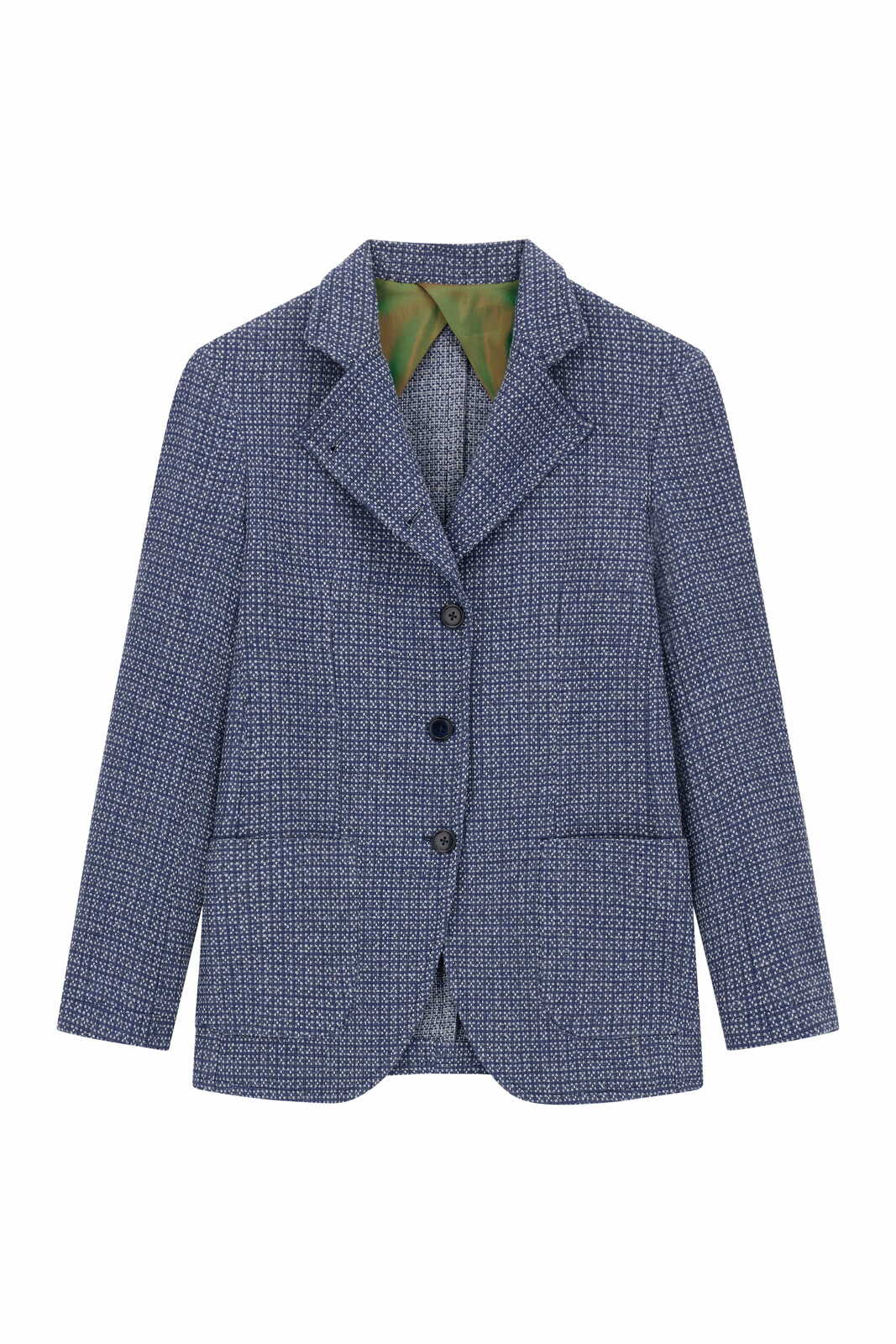 noa jacket--checks blue