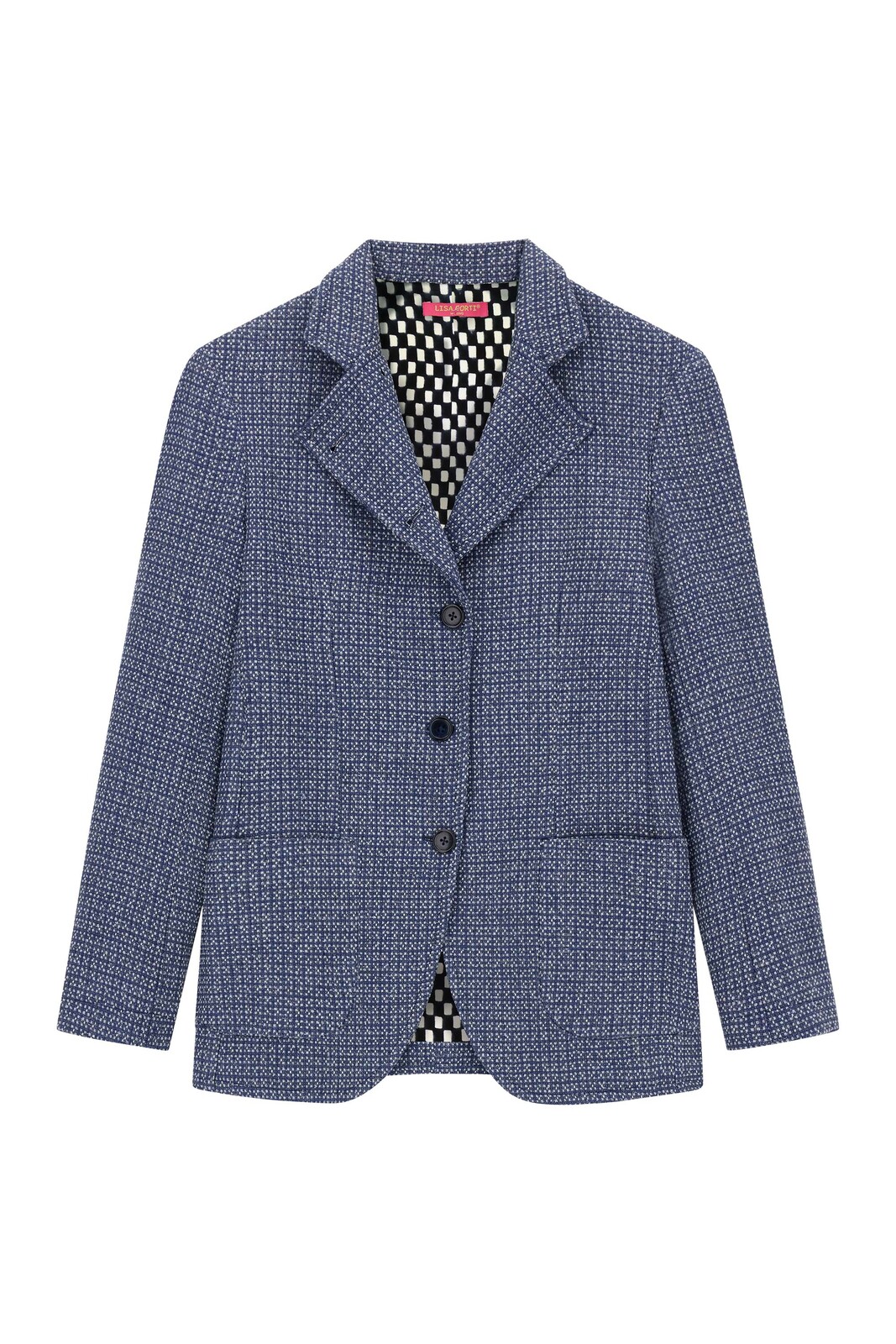 noa jacket--checks blue