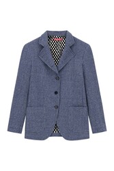 noa jacket--checks blue