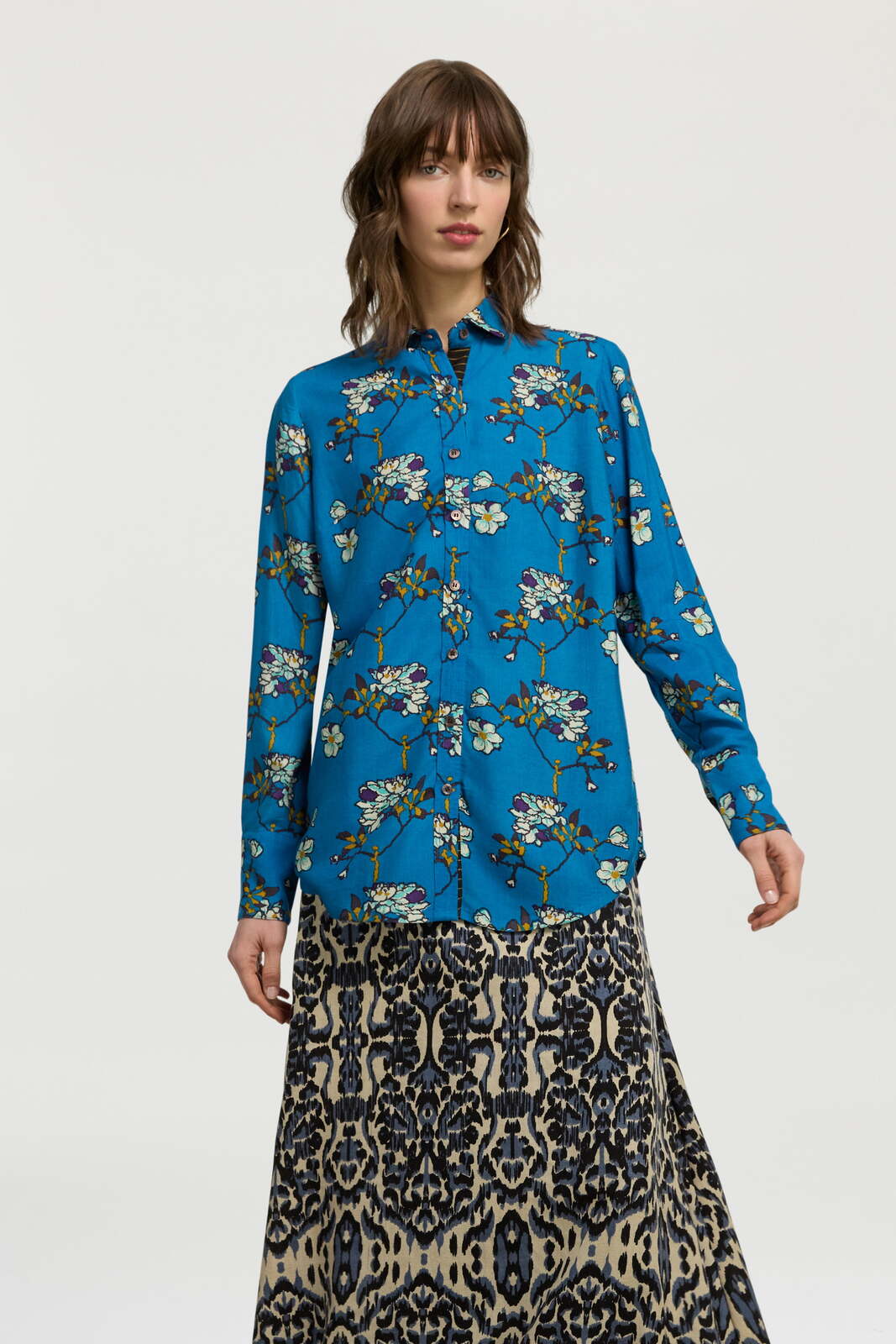 polo shirt--aomori sakura cobalt