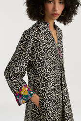 radha kaftan--spiral black