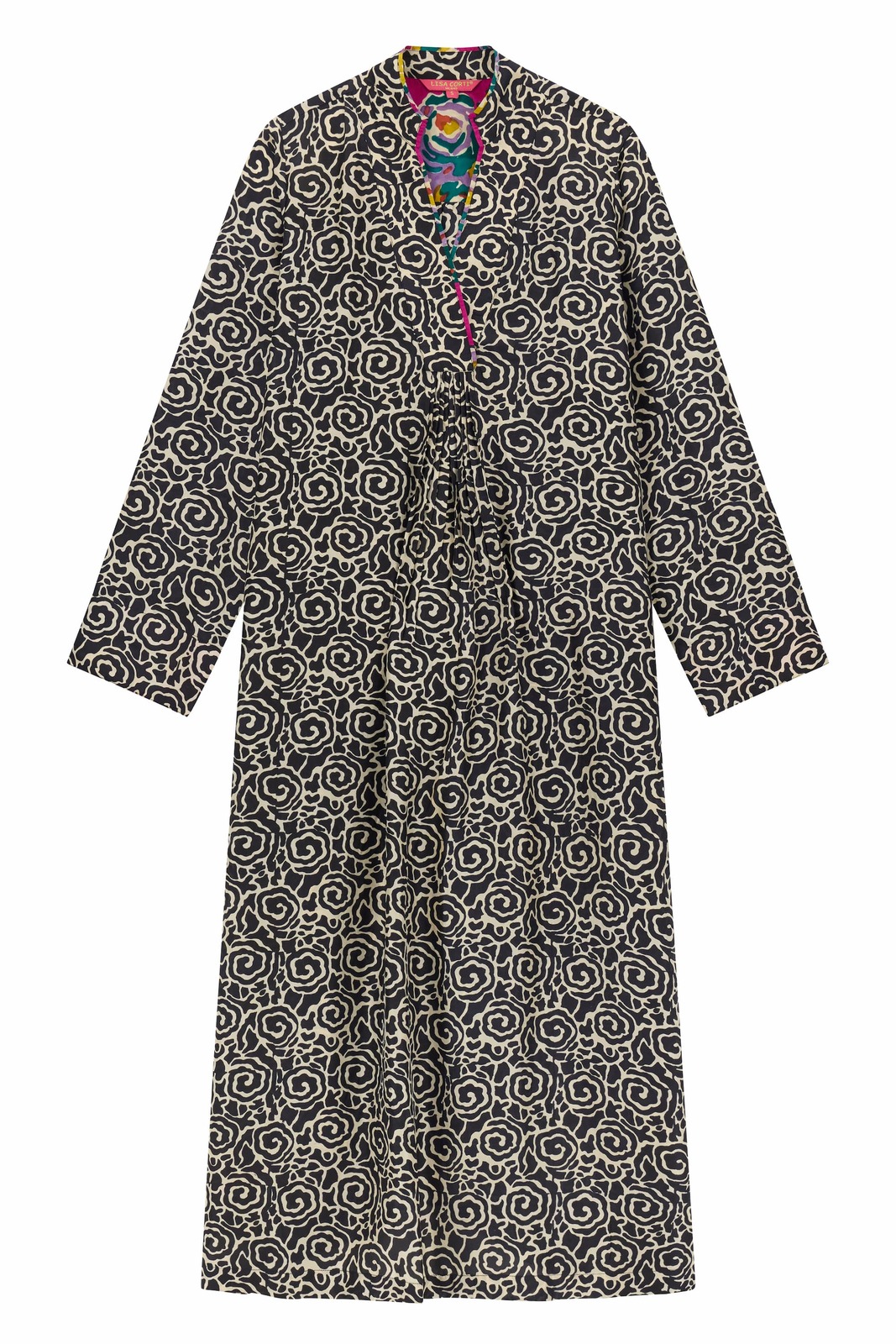 radha kaftan--spiral black