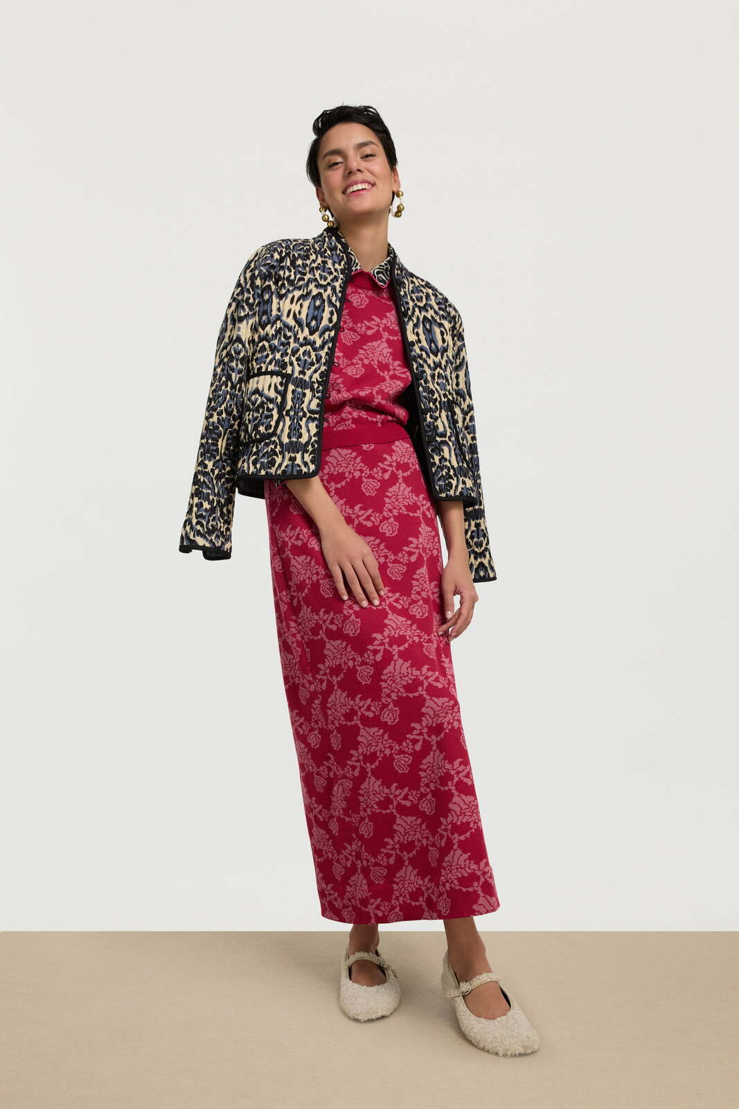 theresa skirt--aomori sakura dark ruby red