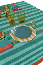 cotton cloth 140x240cm--nizam stripes aqua veronese