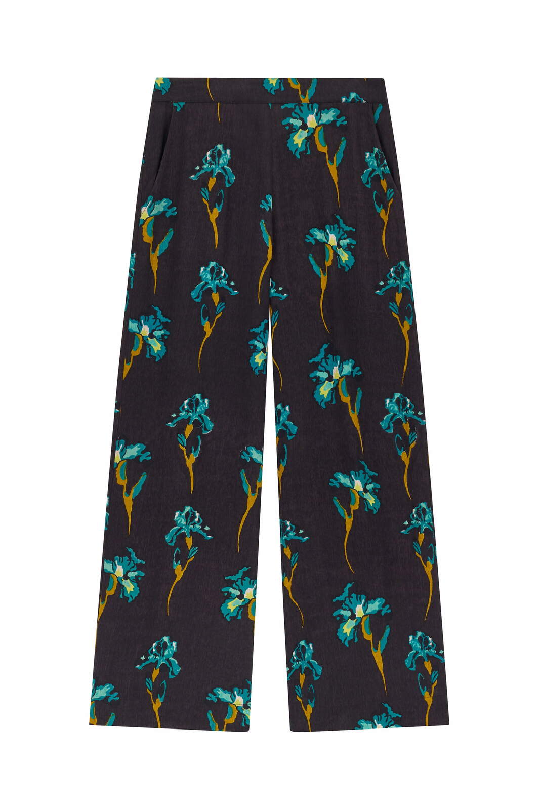 marina pants--black iris coffee