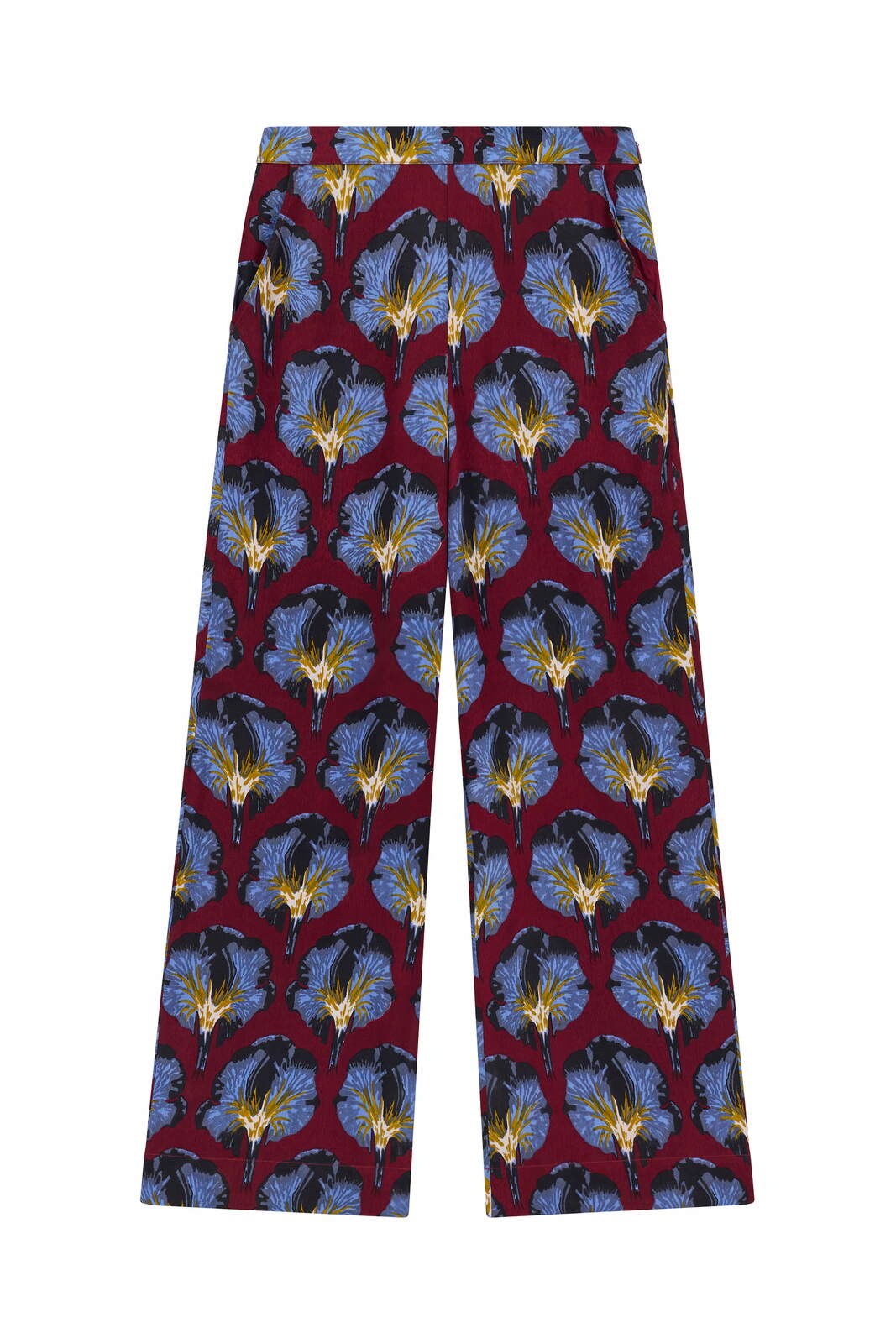 marina pants--kaori dark ruby red
