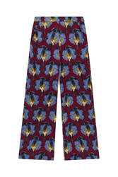 marina pants--kaori dark ruby red