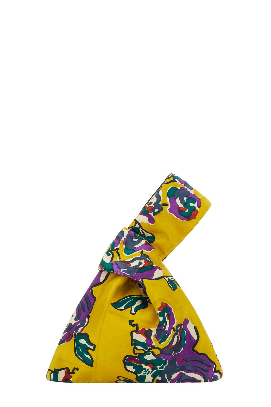 knot bag silk--orihime roses green gold