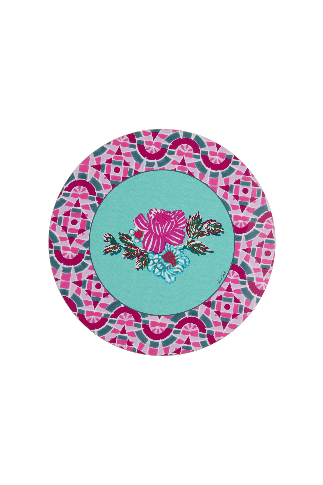 masonite placemat 34cm-- amer rose aqua