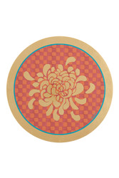 tovaglietta rigida 34cm--oro boule flower red