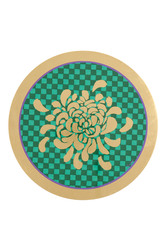 tovaglietta rigida 34cm--oro boule flower green