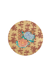 masonite placemat 34cm--gold kandem queen red