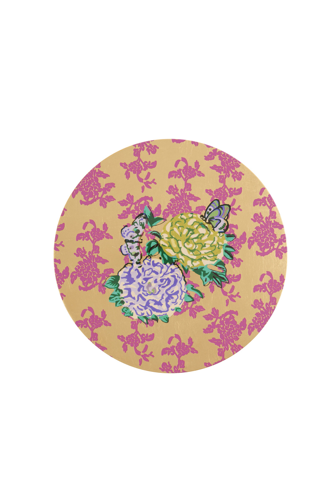 masonite placemat 34cm--gold kandem queen magenta