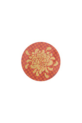 sottobicchiere--oro boule flower red