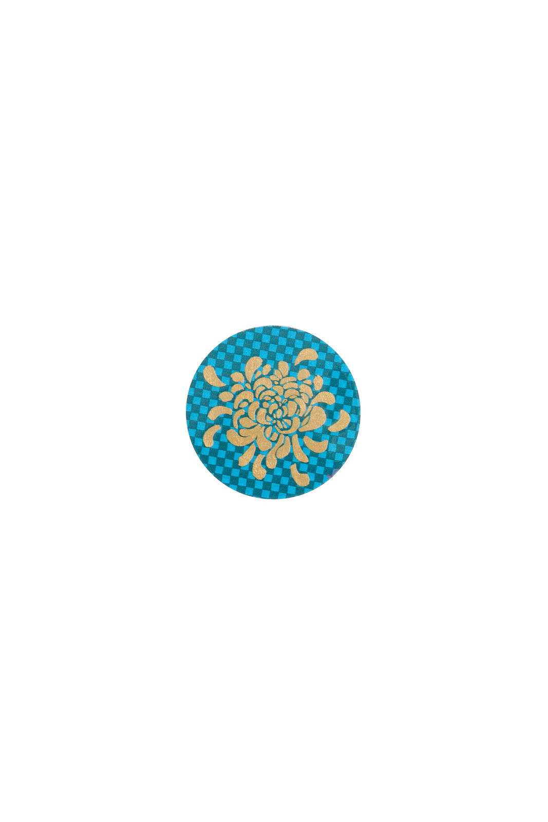 coaster--goldboule flower blue