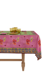 cotton cloth 180x180cm--ibisco green pink