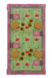cotton cloth 180x180cm--ibisco green pink