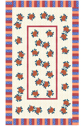 cotton cloth 140x240cm--ortensia red gold