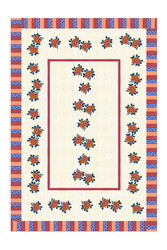 telo cotone 180x270cm--ortensia red gold