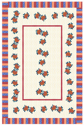 cotton cloth 180x270cm--ortensia red gold