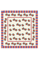 cotton cloth 220x220cm--ortensia red gold