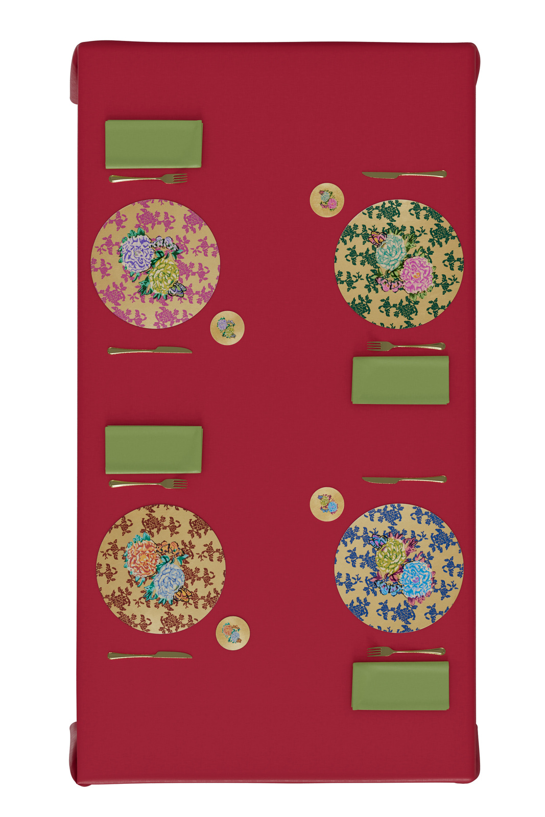 tovaglietta rigida 34cm--oro kandem queen peacock