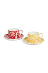 porcelain tea set--indian tiger