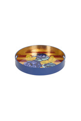 round tray--gold nizam stripes red