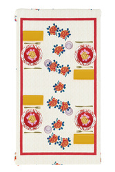 telo cotone 220x220cm--ortensia red gold