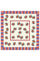 telo cotone 180x180cm--ortensia red gold