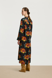 radha kaftan--tamale peony black 