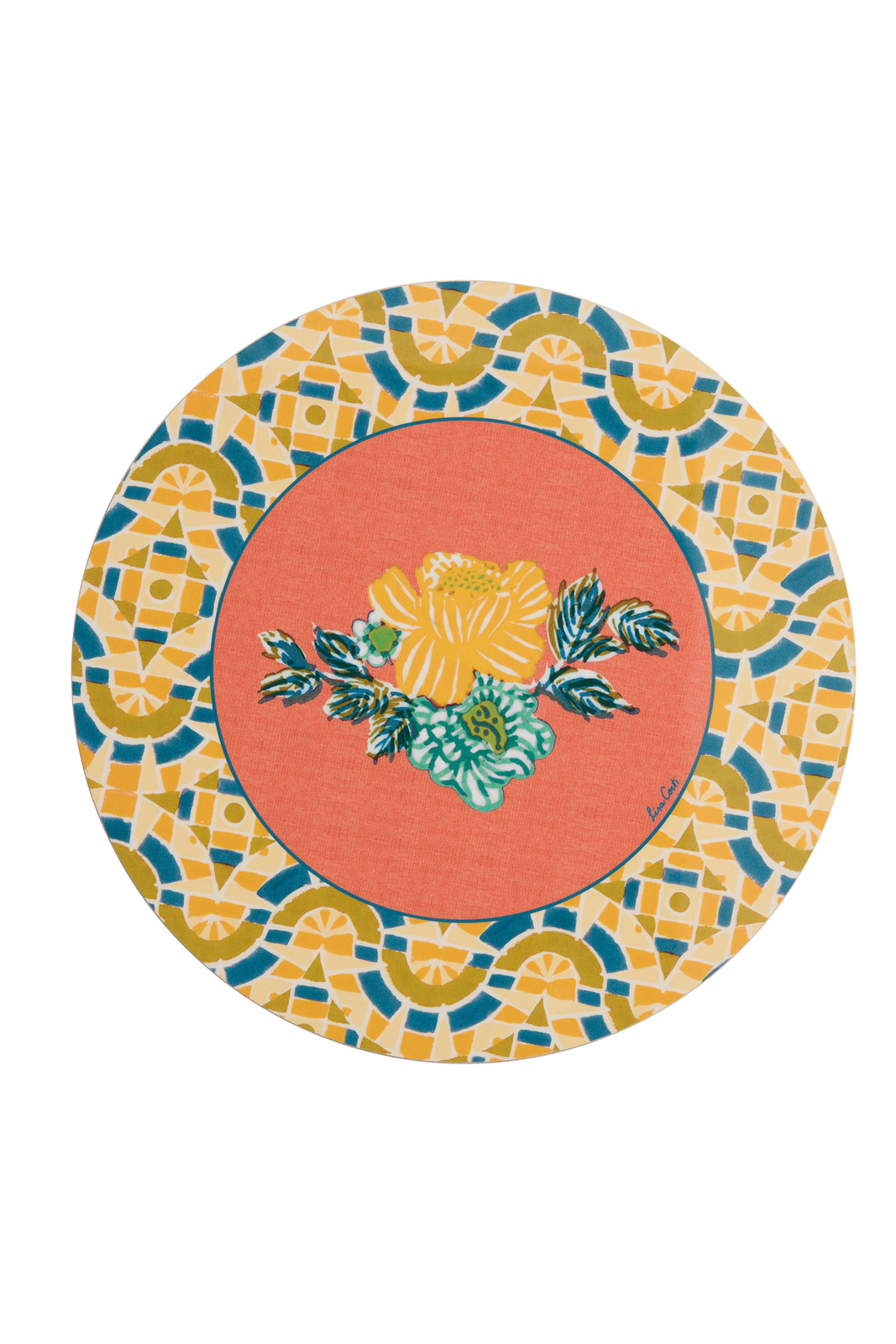 masonite placemat 39cm--amer rose orange