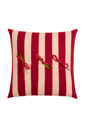 cotton cushion cover 45x45cm--nizam stripes green natural