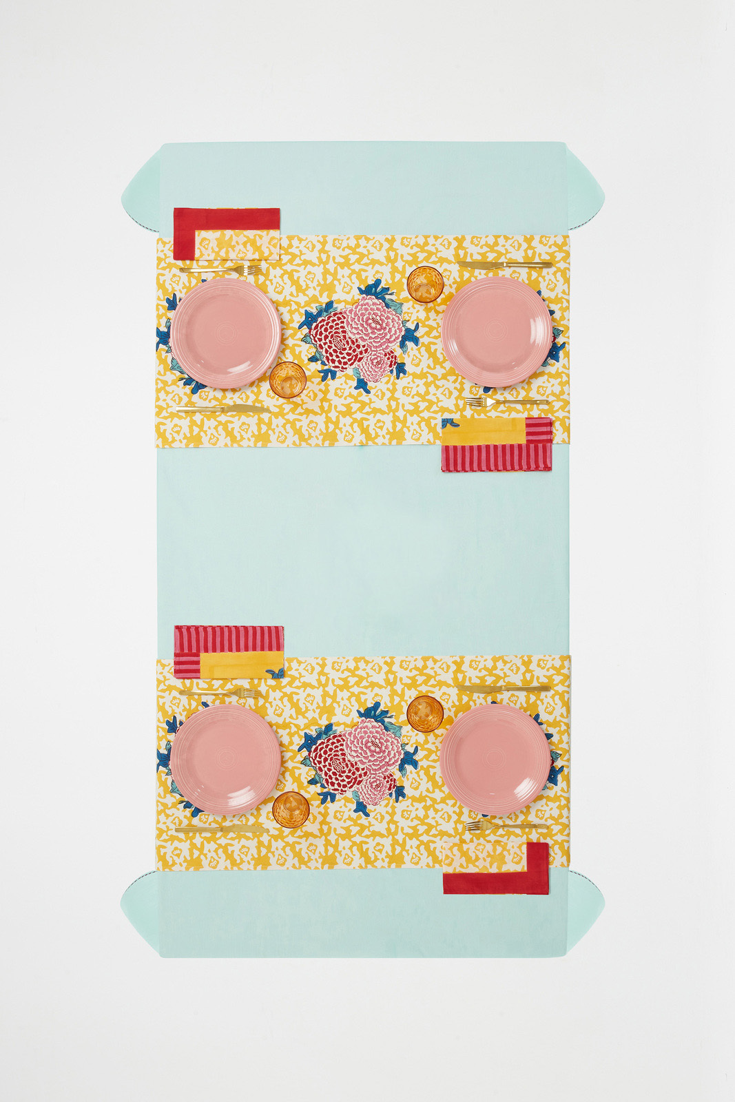 cotton runner 50x150cm--arabesque corolla gold natural