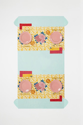 cotton runner 50x150cm--arabesque corolla gold natural