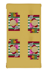 cotton placemat 35x48cm--nizam stripes green natural