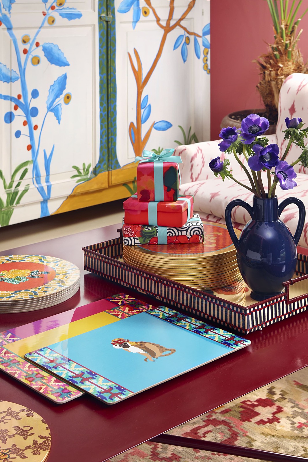 masonite placemat 30x40cm-- safarikat fuxia