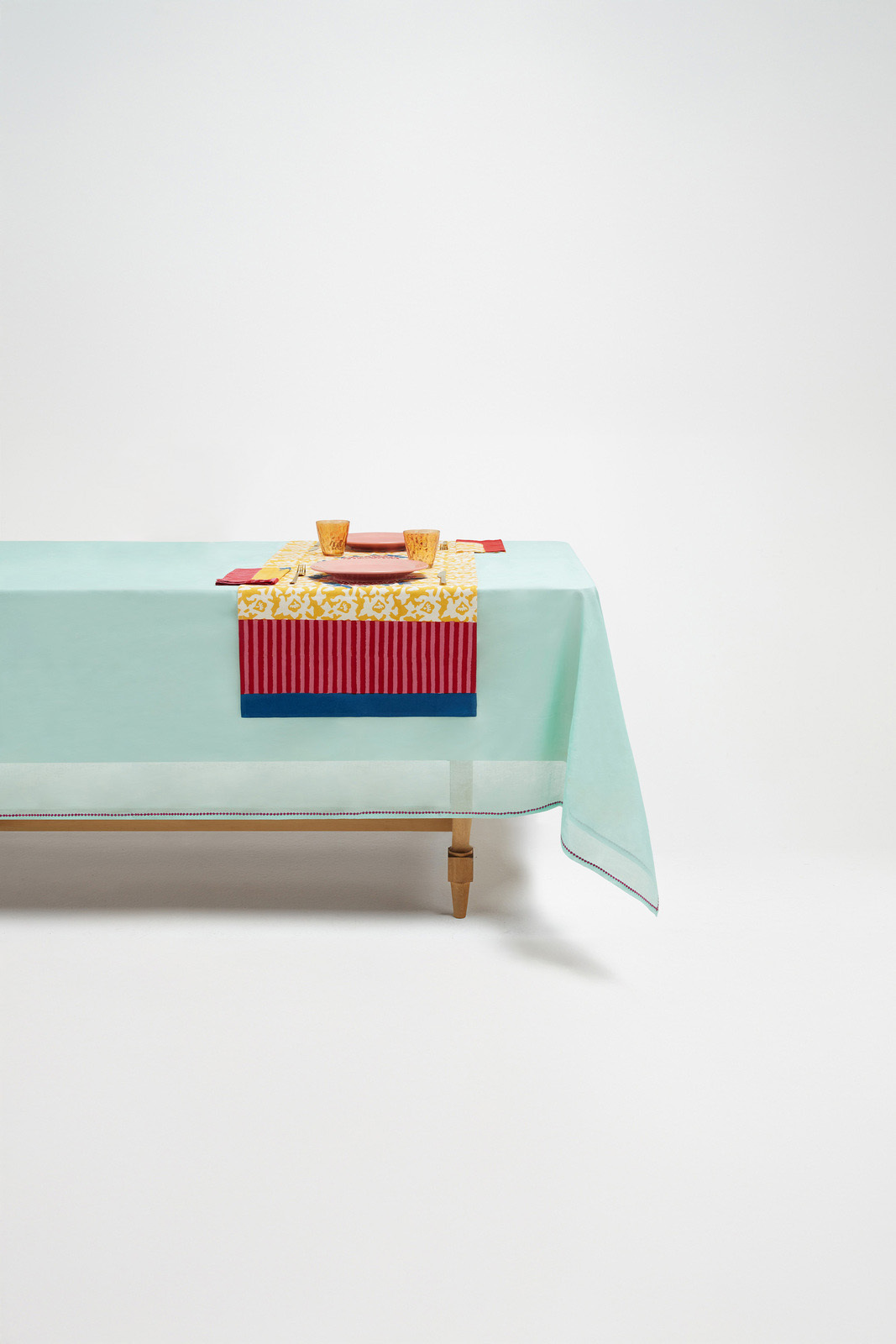 cotton runner 50x150cm--arabesque corolla gold natural