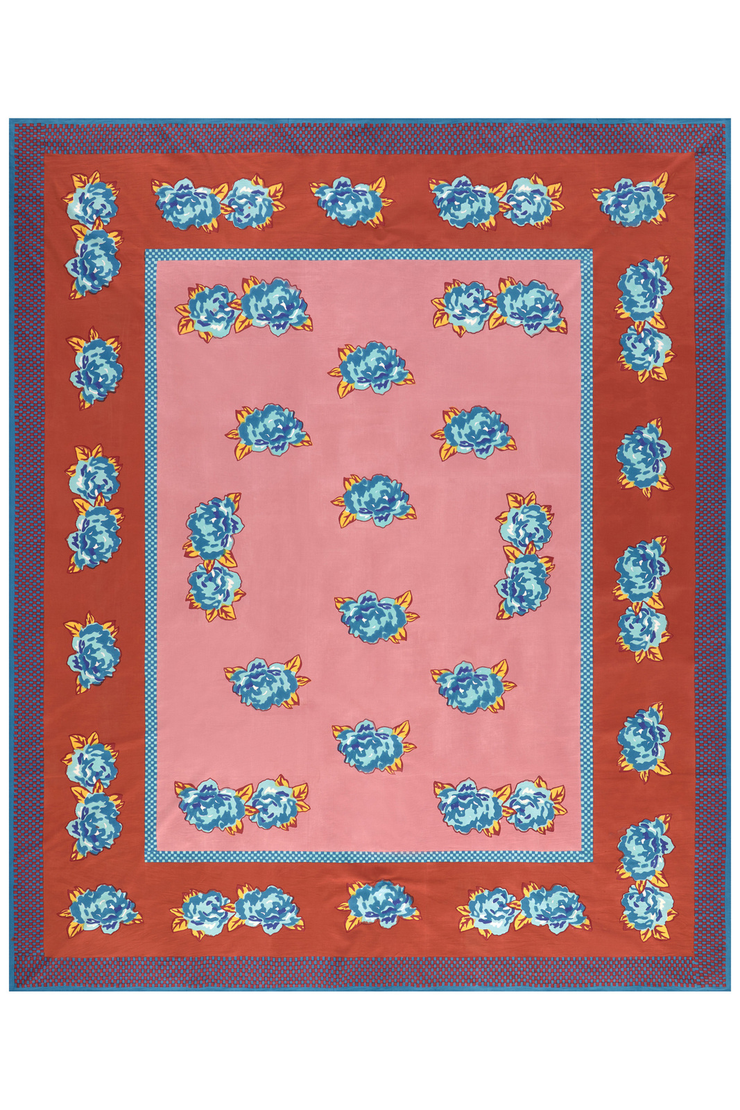 telo cotone 220x270cm--double peonia rust old pink