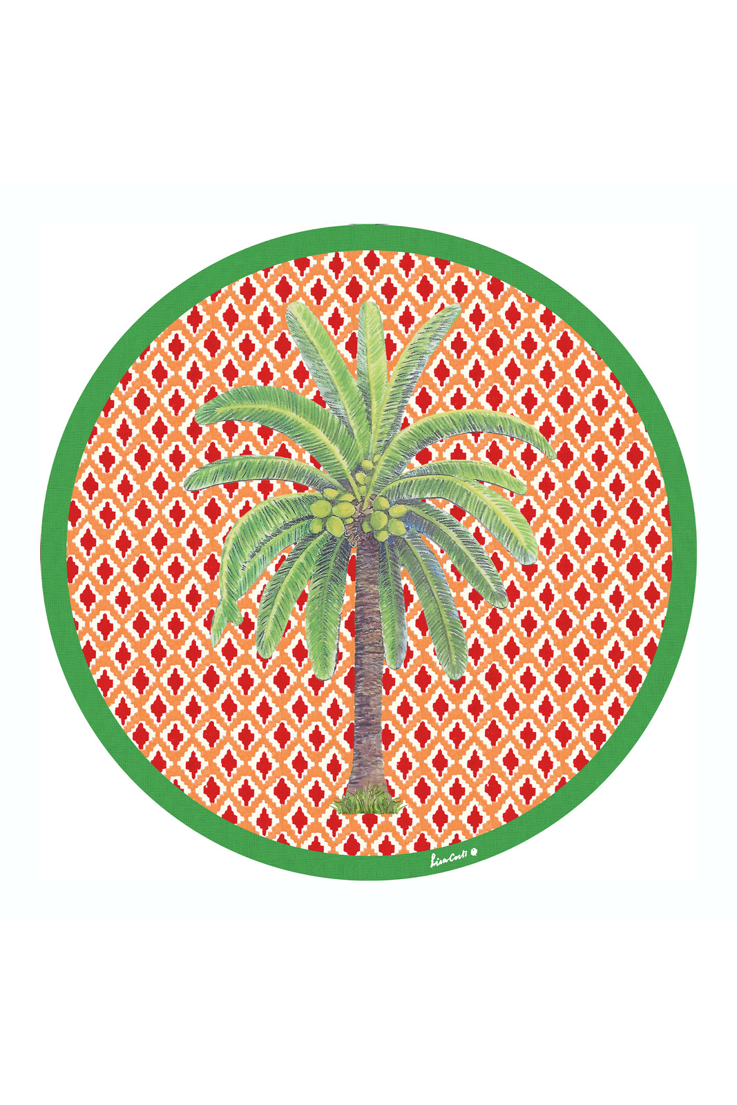 masonite placemat 34cm-- hima palma red 