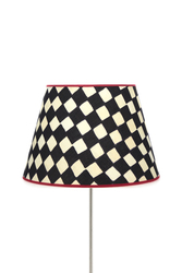lampshade diam 40cm -- big check black white 