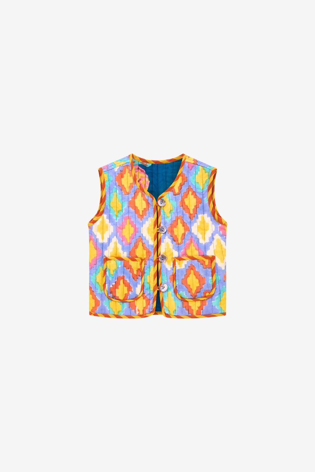 baby gilet--hima plumbago