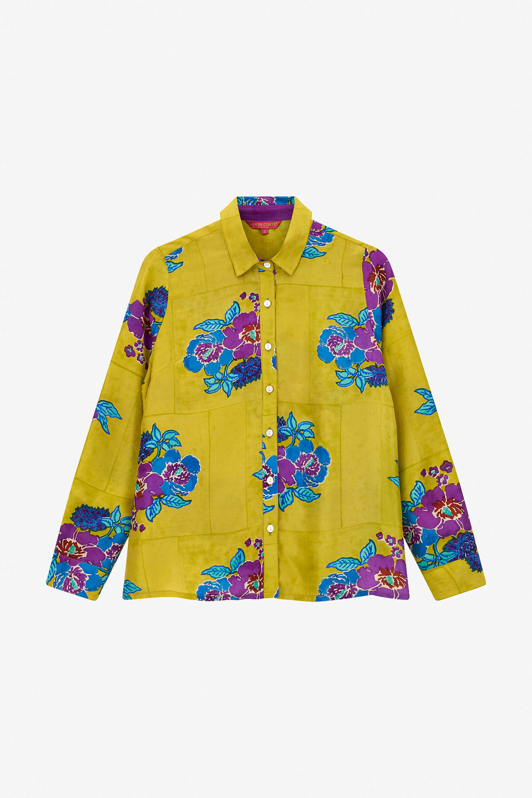 bella shirt--dandelion green gold