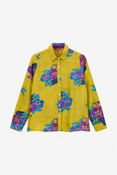 bella shirt--dandelion green gold